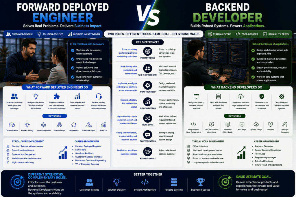 Forward Deployed Engineer vs Backend Developer