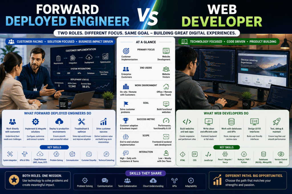 Forward Deployed Engineer vs Web Developer